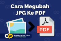 Cara Ubah JPG Ke PDF