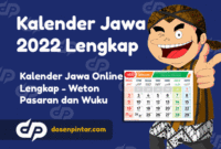 Kalender Jawa 2022 Lengkap