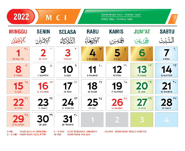Kalender Jawa 2022