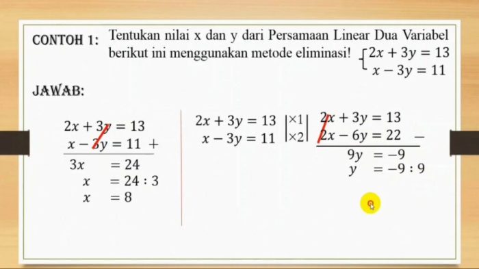 Soal Persamaan Linear Dua Variabel (SPLDV) plus Kunci Jawaban