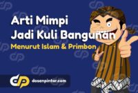 Mimpi Jadi kuli bangunan