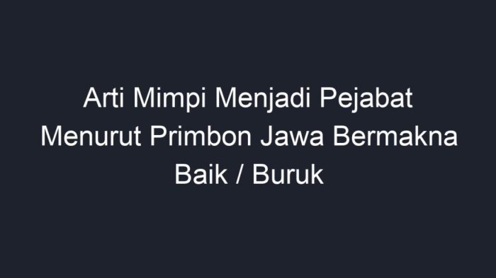 Arti Mimpi Menjadi Tukang